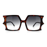 Womens Bat Wing Oversized Rectangular Plastic Fashion Sunglasses