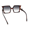 Womens Bat Wing Oversized Rectangular Plastic Fashion Sunglasses