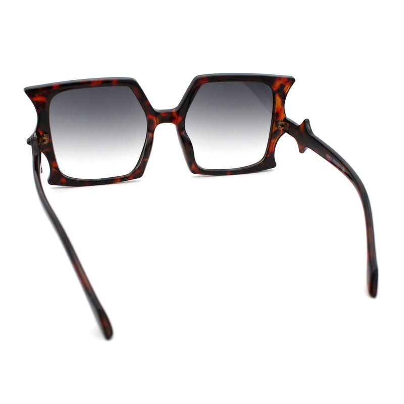 Womens Bat Wing Oversized Rectangular Plastic Fashion Sunglasses