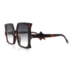 Womens Bat Wing Oversized Rectangular Plastic Fashion Sunglasses