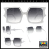 Womens Bat Wing Oversized Rectangular Plastic Fashion Sunglasses