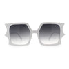Womens Bat Wing Oversized Rectangular Plastic Fashion Sunglasses