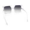 Womens Bat Wing Oversized Rectangular Plastic Fashion Sunglasses