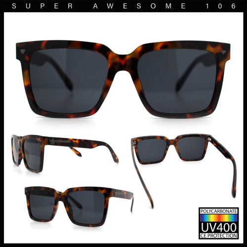 Classy Oversized Horn Rim Hipster Plastic Retro Fashion Sunglasses