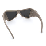 Robotic Geometric Dimensional Bevel Angular Wrap Plastic Sunglasses