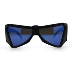 Robotic Geometric Dimensional Bevel Angular Wrap Plastic Sunglasses