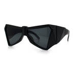 Robotic Geometric Dimensional Bevel Angular Wrap Plastic Sunglasses