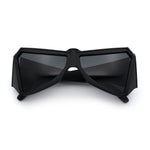 Robotic Geometric Dimensional Bevel Angular Wrap Plastic Sunglasses