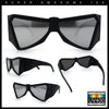 Robotic Geometric Dimensional Bevel Angular Wrap Plastic Sunglasses