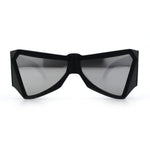 Robotic Geometric Dimensional Bevel Angular Wrap Plastic Sunglasses