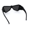 Robotic Geometric Dimensional Bevel Angular Wrap Plastic Sunglasses