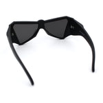 Robotic Geometric Dimensional Bevel Angular Wrap Plastic Sunglasses