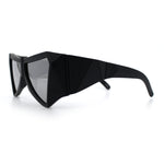 Robotic Geometric Dimensional Bevel Angular Wrap Plastic Sunglasses