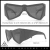 Robotic Geometric Dimensional Bevel Angular Wrap Plastic Sunglasses