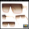 Rimless Oversized Monoblock Shield Rectangle Mobster Plastic Sunglasses