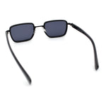 Hipster Dad Fashion Double Rim Narrow Rectangular Luxury Sunglasses