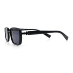 Hipster Dad Fashion Double Rim Narrow Rectangular Luxury Sunglasses