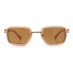 Hipster Dad Fashion Double Rim Narrow Rectangular Luxury Sunglasses