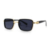 Hipster Dad Fashion Double Rim Narrow Rectangular Luxury Sunglasses