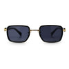 Hipster Dad Fashion Double Rim Narrow Rectangular Luxury Sunglasses