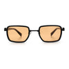 Hipster Dad Fashion Double Rim Narrow Rectangular Luxury Sunglasses