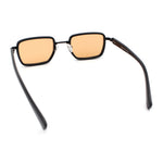 Hipster Dad Fashion Double Rim Narrow Rectangular Luxury Sunglasses
