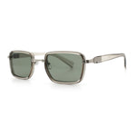 Hipster Dad Fashion Double Rim Narrow Rectangular Luxury Sunglasses