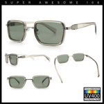 Hipster Dad Fashion Double Rim Narrow Rectangular Luxury Sunglasses