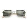 Hipster Dad Fashion Double Rim Narrow Rectangular Luxury Sunglasses