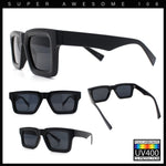 Kush Graffiti Logo Hipster Horn Rim Thick Plastic Mens All Black Sunglasses