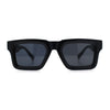 Kush Graffiti Logo Hipster Horn Rim Thick Plastic Mens All Black Sunglasses