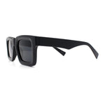 Kush Graffiti Logo Hipster Horn Rim Thick Plastic Mens All Black Sunglasses