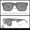 Kush Graffiti Logo Hipster Horn Rim Thick Plastic Mens All Black Sunglasses
