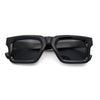 Kush Graffiti Logo Hipster Horn Rim Thick Plastic Mens All Black Sunglasses