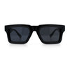 Kush Graffiti Logo Hipster Horn Rim Thick Plastic Mens All Black Sunglasses