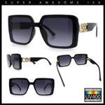 Womens Rhinestone Jewel Hinge Rectangle Rimless Butterfly Diva Sunglasses