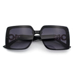 Womens Rhinestone Jewel Hinge Rectangle Rimless Butterfly Diva Sunglasses