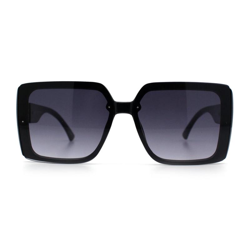 Womens Rhinestone Jewel Hinge Rectangle Rimless Butterfly Diva Sunglasses