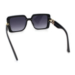 Womens Rhinestone Jewel Hinge Rectangle Rimless Butterfly Diva Sunglasses