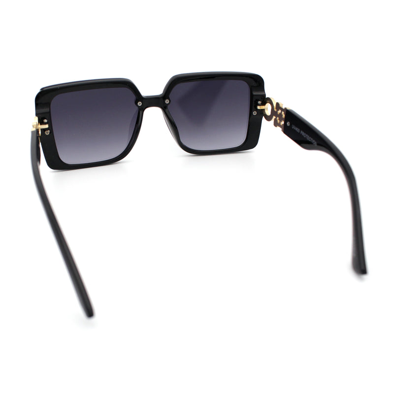 Womens Rhinestone Jewel Hinge Rectangle Rimless Butterfly Diva Sunglasses