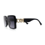 Womens Rhinestone Jewel Hinge Rectangle Rimless Butterfly Diva Sunglasses