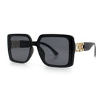 Womens Rhinestone Jewel Hinge Rectangle Rimless Butterfly Diva Sunglasses