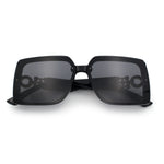 Womens Rhinestone Jewel Hinge Rectangle Rimless Butterfly Diva Sunglasses