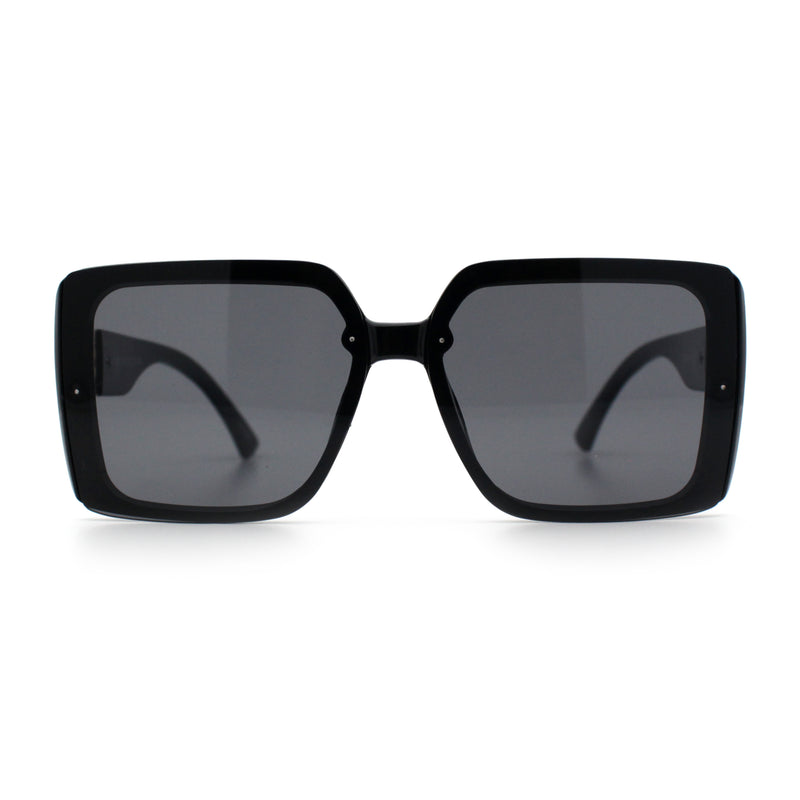Womens Rhinestone Jewel Hinge Rectangle Rimless Butterfly Diva Sunglasses