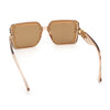 Womens Rhinestone Jewel Hinge Rectangle Rimless Butterfly Diva Sunglasses