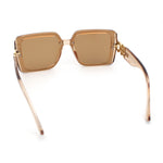 Womens Rhinestone Jewel Hinge Rectangle Rimless Butterfly Diva Sunglasses