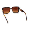 Womens Rhinestone Jewel Hinge Rectangle Rimless Butterfly Diva Sunglasses