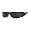 Retro Slit Thin Narrow Rectangle Curved Wrap Sport Plastic Sunglasses