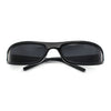 Retro Slit Thin Narrow Rectangle Curved Wrap Sport Plastic Sunglasses