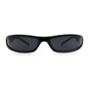 Retro Slit Thin Narrow Rectangle Curved Wrap Sport Plastic Sunglasses